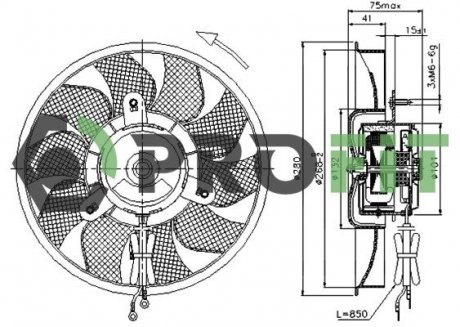 Вентилятор, охолодження двигуна PROFIT 1850-0028