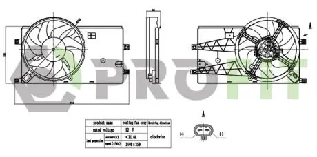 Вентилятор радиатора PROFIT 1850-0075