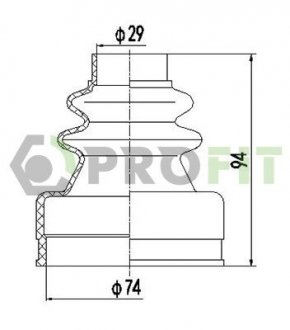 Комплект пыльника, приводной вал PROFIT 2710-0013 XLB