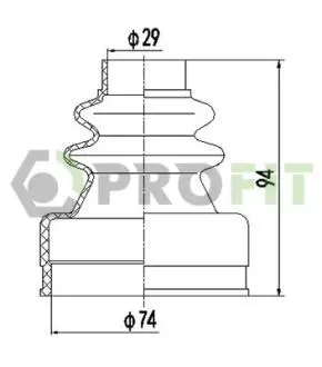 Комплект пыльника, приводной вал PROFIT 2710-0013 XLB