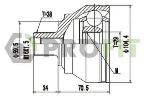 ШРКШ со смазкой в комплекте PROFIT 2710-1660
