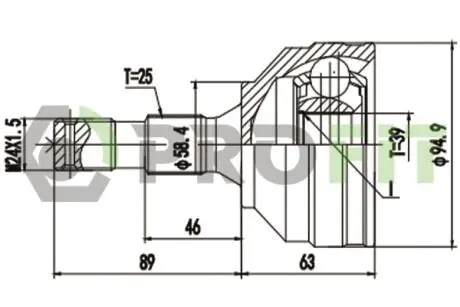 ШРКШ со смазкой в комплекте PROFIT 2710-1711