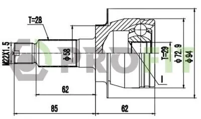 Шркш зі змазкою в комплекті PROFIT 2710-1843