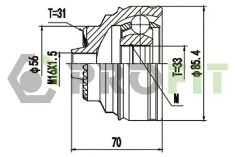 ШРКШ со смазкой в комплекте PROFIT 2710-1958