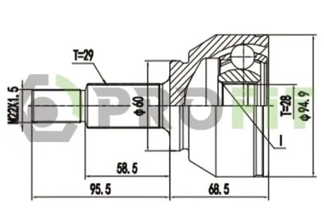 ШРКШ со смазкой в комплекте PROFIT 2710-3140