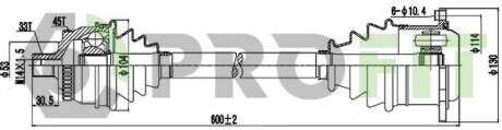 Піввісь у зборі PROFIT 2730-0201