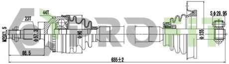 Полуось в сборе PROFIT 2730-0594