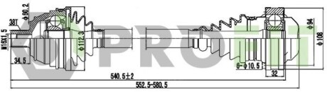 Піввісь у зборі PROFIT 2730-0605