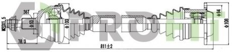 Полуось PROFIT 2730-0748 (фото 1)