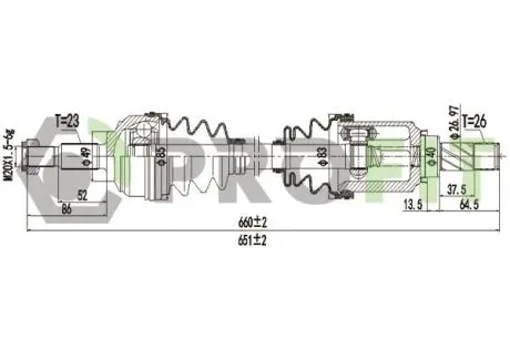 Полуось PROFIT 2730-0904