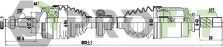 Полуось PROFIT 2730-1038