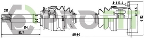 Полуось PROFIT 2730-3111