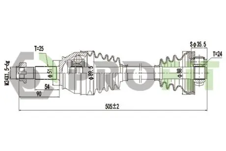 Полуось PROFIT 2730-3147