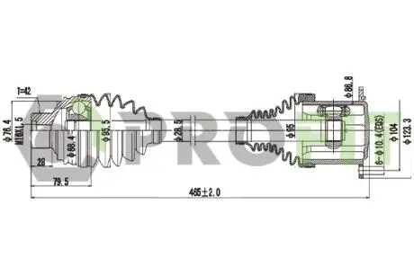 Полуось PROFIT 2730-3152