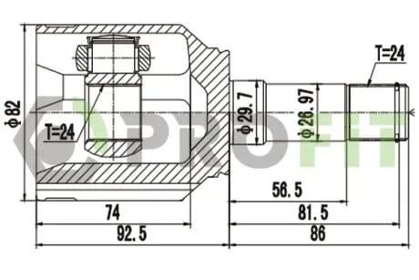 ШРКШ со смазкой в комплекте PROFIT 2810-3067