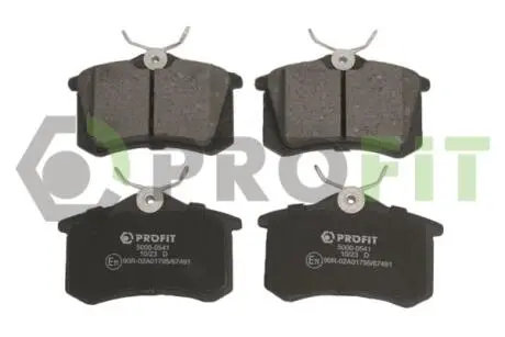 Комплект тормозных колодок, дисковый тормоз PROFIT 5000-0541