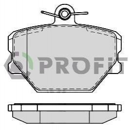 Комплект тормозных колодок, дисковый тормоз PROFIT 5000-1162 (фото 1)