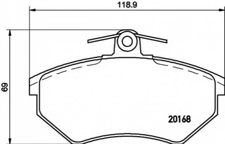 Комплект тормозных колодок, дисковый тормоз PROFIT 5000-1312 (фото 1)
