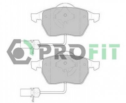 Комплект тормозных колодок, дисковый тормоз PROFIT 5000-1323 (фото 1)