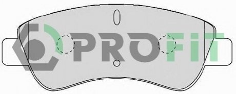 Комплект гальмівних колодок, дискове гальмо PROFIT 5000-1399 (фото 1)