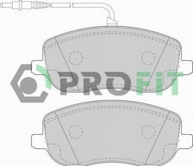 Комплект тормозных колодок, дисковый тормоз PROFIT 5000-1556 (фото 1)