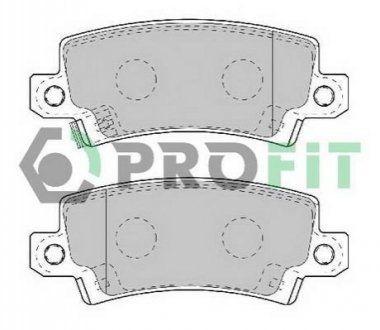 Комплект тормозных колодок, дисковый тормоз PROFIT 5000-1574 (фото 1)
