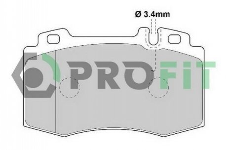 Комплект тормозных колодок, дисковый тормоз PROFIT 5000-1661 (фото 1)