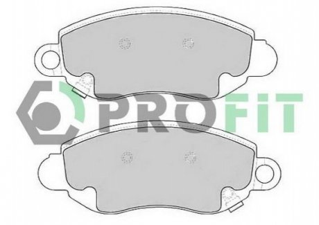Комплект гальмівних колодок, дискове гальмо PROFIT 5000-1881