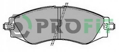 Комплект гальмівних колодок, дискове гальмо PROFIT 5000-2049 (фото 1)