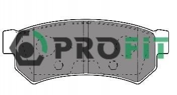 Комплект тормозных колодок, дисковый тормоз PROFIT 5000-4295 (фото 1)