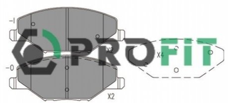 Комплект тормозных колодок, дисковый тормоз PROFIT 5000-4590 (фото 1)