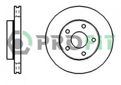 Тормозной диск PROFIT 5010-0180 (фото 1)