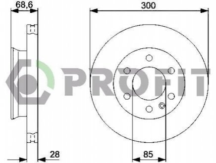 Тормозной диск PROFIT 5010-0310 (фото 1)