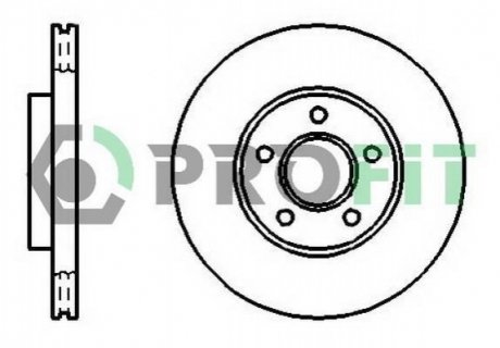 Гальмівний диск PROFIT 5010-1172 (фото 1)