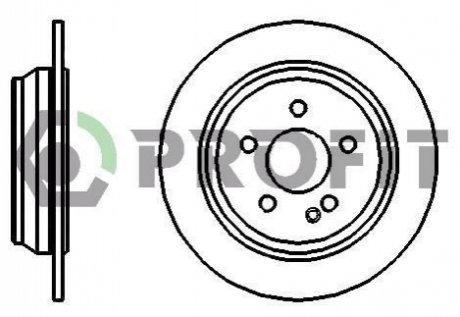Тормозной диск PROFIT 5010-1234 (фото 1)
