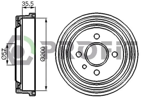 Гальмівний барабан PROFIT 5020-0069