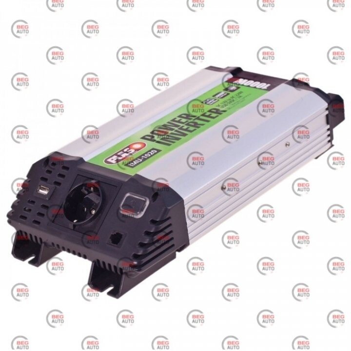 Перетворювач напруги з 12 на 220 В/1000W/USB/на клеми/модиф. синусоїда/RJ-45 PULSO IMU-1020 (фото 1)