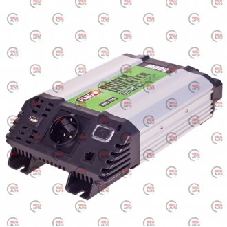 Перетворювач напруги з 12 на 220 В/ 500W/USB 2А/на клеми/модиф. синусоїда/RJ-45 PULSO IMU-520