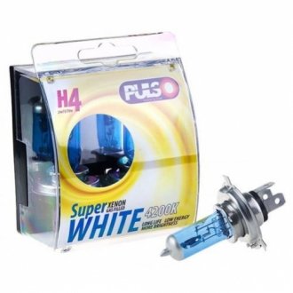 Автолампа super white h4 p43t 70 w 75 w синяя PULSO LP-42471