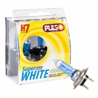 Автолампа super white h7 px26d 55 w синяя PULSO LP-72551