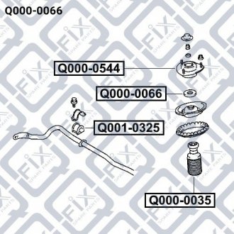 Подшипник опоры переднего амортизатора Q-FIX Q0000066