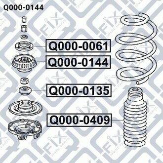 Опора амортизатора Q-FIX Q0000144