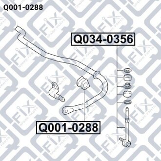 Втулка заднего стабилизатора Q-FIX Q0010288