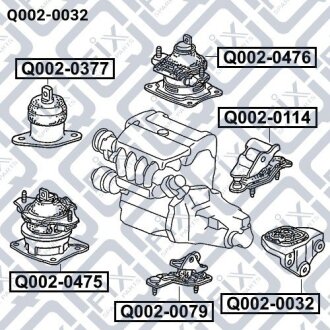 Подушка коробки скоростей Q-FIX Q0020032