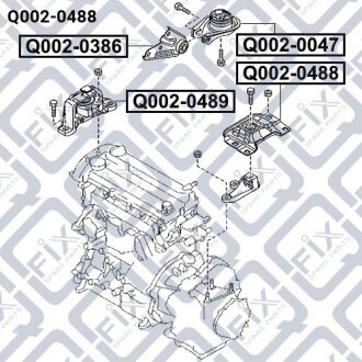 Подушка двигуна ліва Q-FIX Q0020488