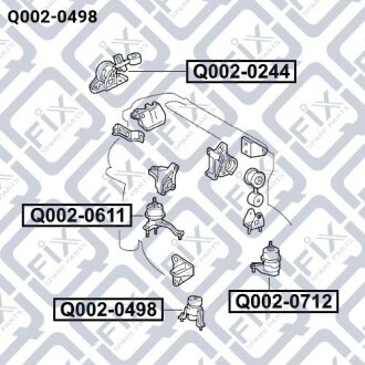 Подушка двигателя передняя Q-FIX Q0020498