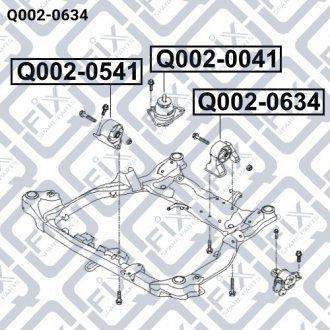 Сайлентблок подушки двигателя Q-FIX Q002-0634