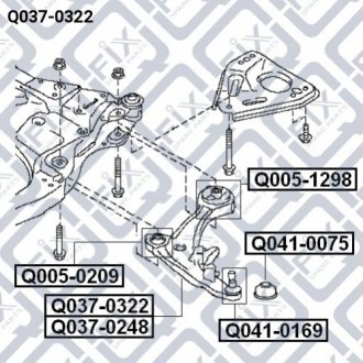 Рычаг передний нижний l Q-FIX Q037-0322