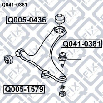 Опора шаровая Q-FIX Q0410381