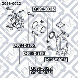 Тормозной суппорт передний правый Q-FIX Q0960022 (фото 1)